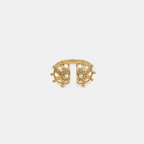 Kuvimadam Ring in Gold Plated 925 Silver