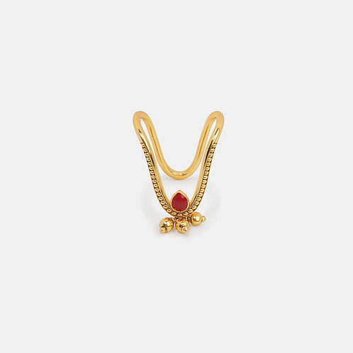 Metlu Ring in Gold Plated 925 Silver