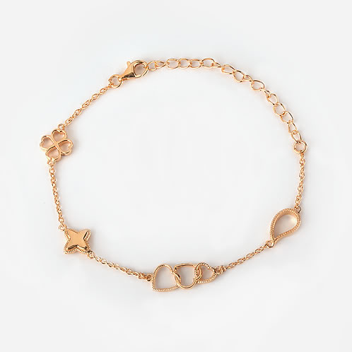 Vacay Mood Charm Bracelet in Gold Plated 925 Silver