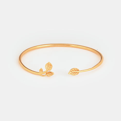 Leaf of Faith Bracelet in Gold Plated 925 Silver