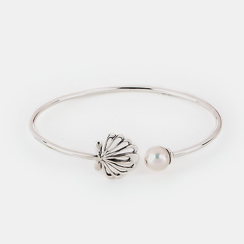 Pearl in the Sea Shell Bracelet in 925 Silver