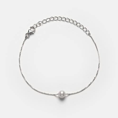 A Pearl of Love (6mm) Bracelet in 925 Silver