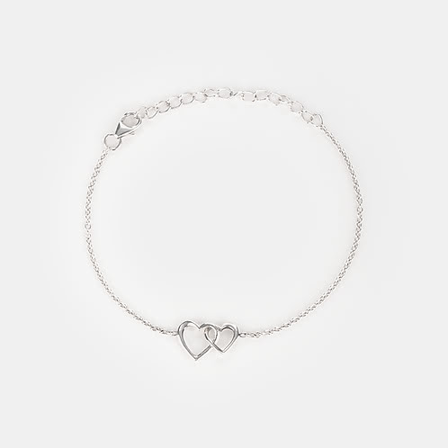 Heart to Heart Bracelet in 925 Silver