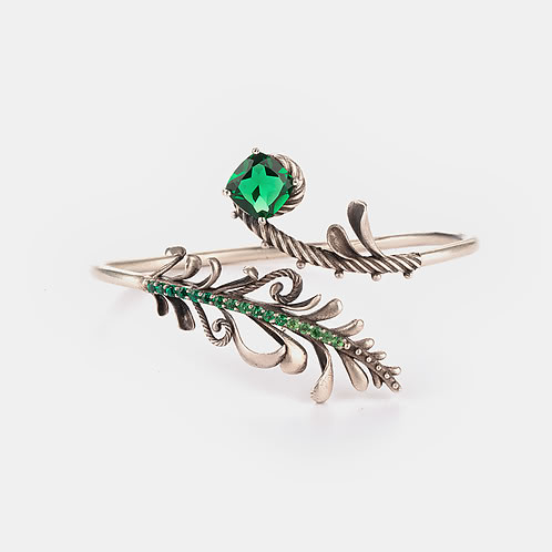 Unfold Oxidized Bracelet in 925 Silver