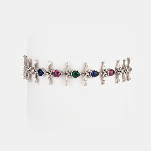 Feeling Manoharam Oxidised Bracelet in 925 Silver