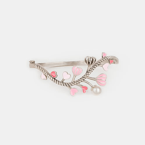 For the Love of Pushing Boundaries Heart Bracelet in Oxidized 925 Silver