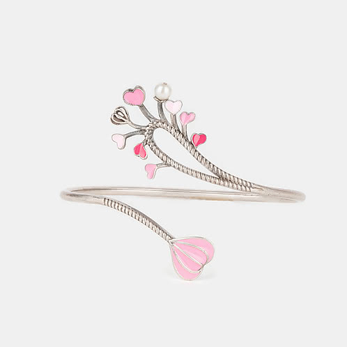 For the Love of Creative Pursuits Heart Bracelet in Oxidized 925 Silver