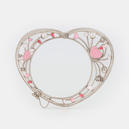 For the Love of Love Heart Bracelet in Oxidized 925 Silver