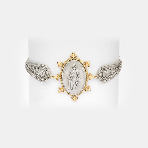 Mahileyaru Coin Bracelet in Dual Plated 925 Silver