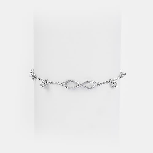 Infinite Laughter Bracelet in Rhodium Plated 925 Silver