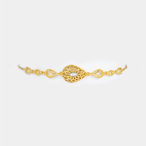 Buy Leaf Of Faith Bracelet In Gold Plated 925 Silver from Shaya by CaratLane