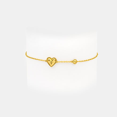 You and Your Signature Typos Heart Bracelet in Gold Plated 925 Silver