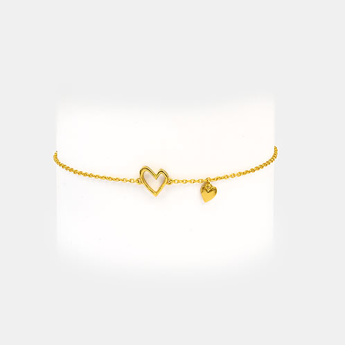 You and Your Off-tune Humming Heart Bracelet in Gold Plated 925 Silver