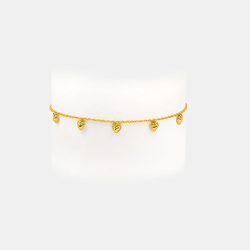 You and Your Untimely Yawns Heart Bracelet in Gold Plated 925 Silver