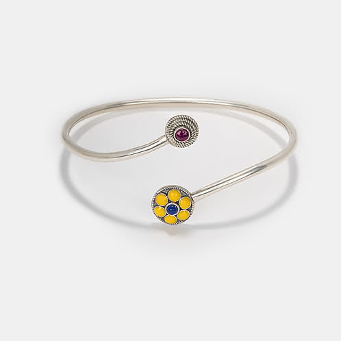 Buta Style Bracelet in Oxidised 925 Silver