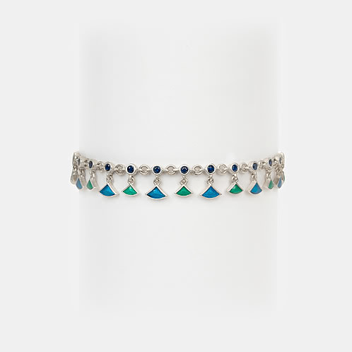 Oxidised Owning My Weird Humour Bracelet in 925 Silver