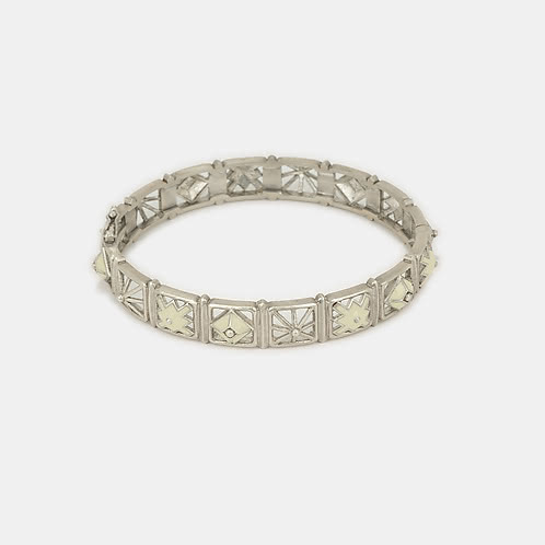 Chaukhdi Bangle in Oxidised 925 Silver