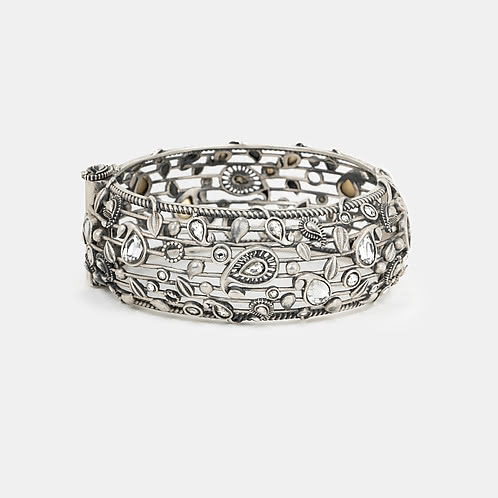 Chham Chham Bangle in 925 Oxidised Silver