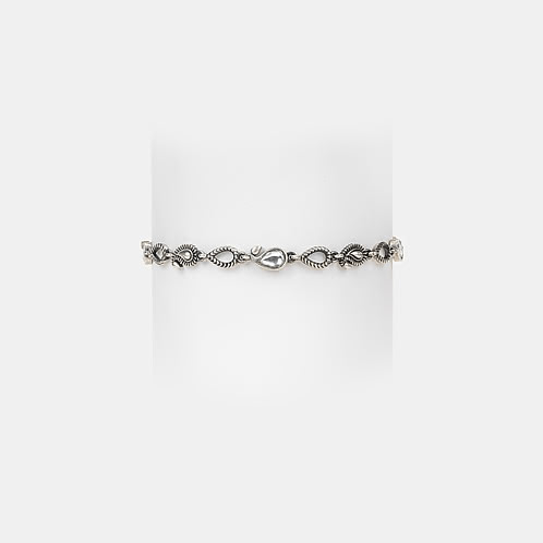 Lukka Chuppi Bracelet in 925 Oxidised Silver