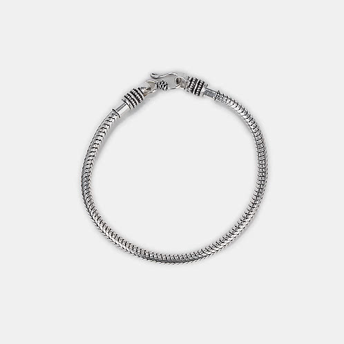 Flux 9 Inches Men's Bracelet in 925 Silver