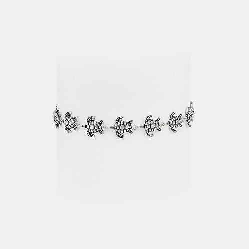 Turtle Tide Chain Bracelet in 925 Silver