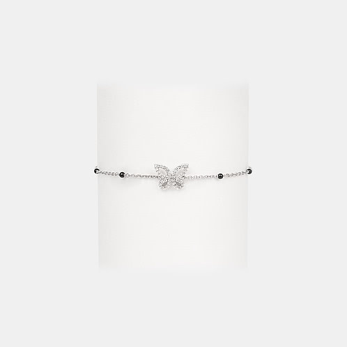 Fly on Butterfly Mangalsutra Bracelet in 925 Silver
