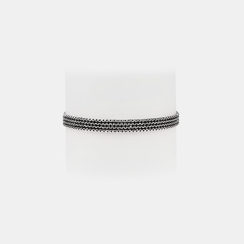 Rivet 8 Inches Men's Bracelet in 925 Silver
