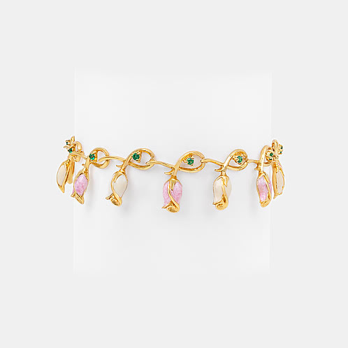 Nasrin Rose Bracelet Crafted in Gold Plated 925 Silver