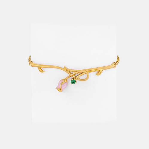 Rose Bracelet Crafted in Gold Plated 925 Silver