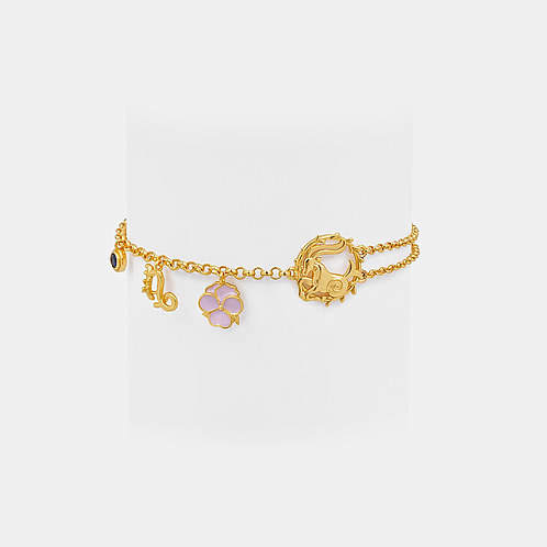 Capricorn 925 Gold Plated Silver Bracelet