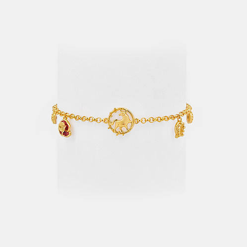 Taurus 925 Gold Plated Silver Bracelet