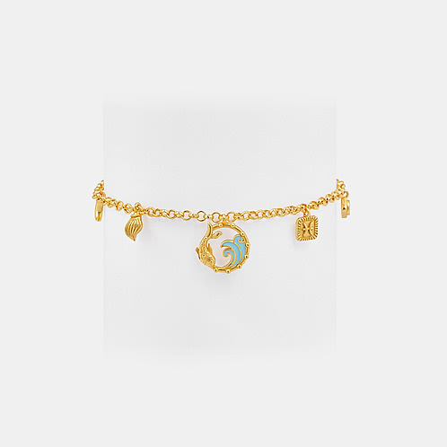 Pisces 925 Gold Plated Silver Bracelet