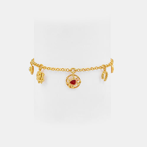 Cancer 925 Gold Plated Silver Bracelet 
