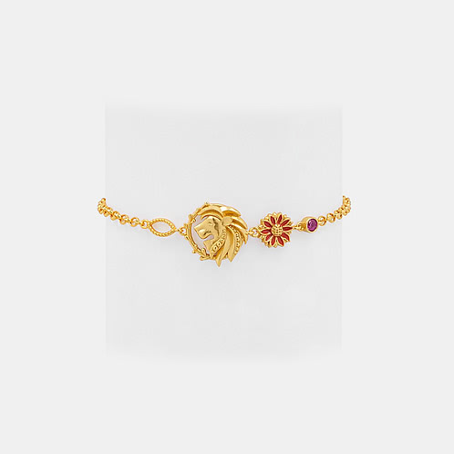 Leo 925 Gold Plated Silver Bracelet