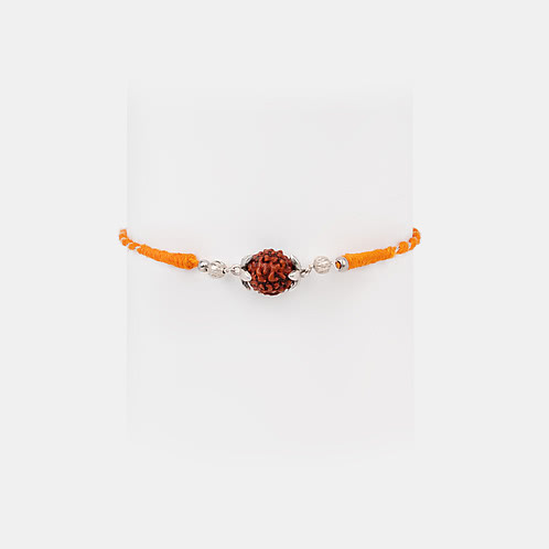 Rudraksh 925 Silver Rakhi