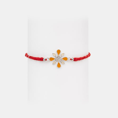 Kolam Rangoli 925 Silver Rakhi