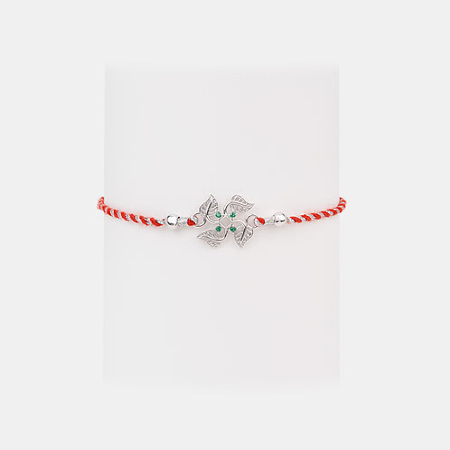 Swastika 925 Silver Rakhi