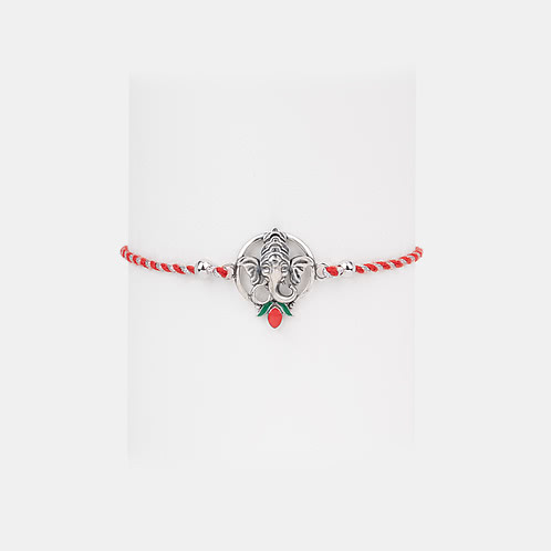 Vinayak Ganesh 925 Silver Rakhi