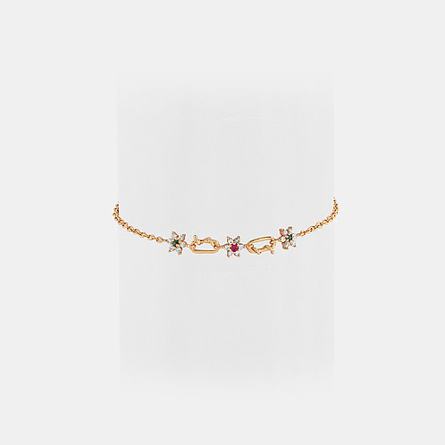 Link of Blossoms Bracelet in Gold Plated 925 Silver