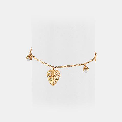 Lush Leaf Bracelet in Gold Plated 925 Silver