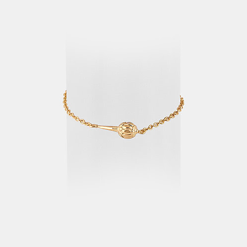 Hanuman Gada Bracelet in Gold Plated 925 Silver For Kids
