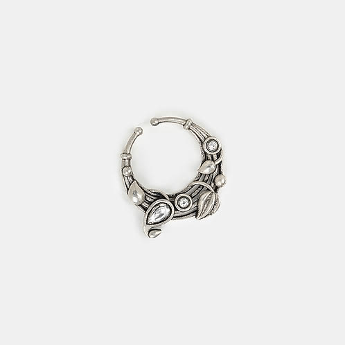 Gup Shup Nose Ring in 925 Oxidised Silver