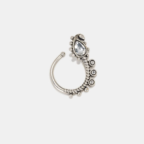 Mast Mahaul Nose Pin in 925 Oxidised Silver