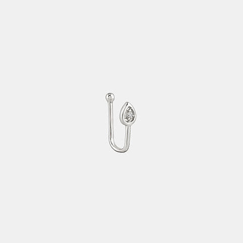 Petite Snowdrop Nose Pin in 925 Silver