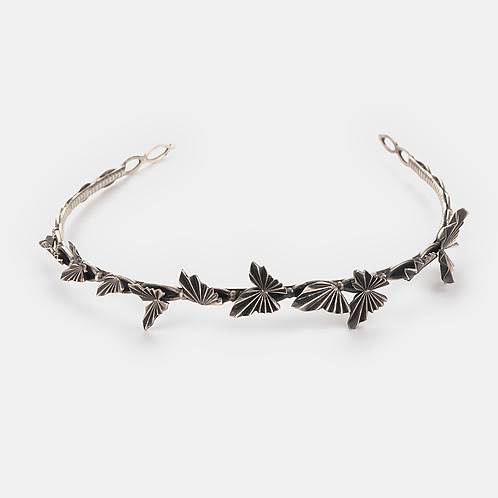 Oxidised Chasing My Unrealistic Goals Hair Band in 925 Silver