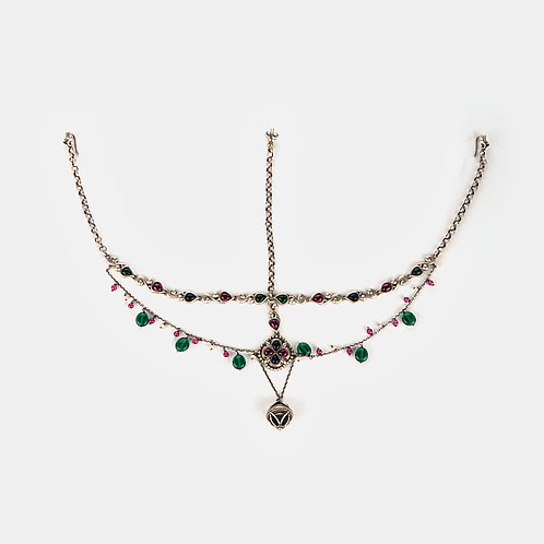 Feeling Suhino Oxidised Matha Patti in 925 Silver