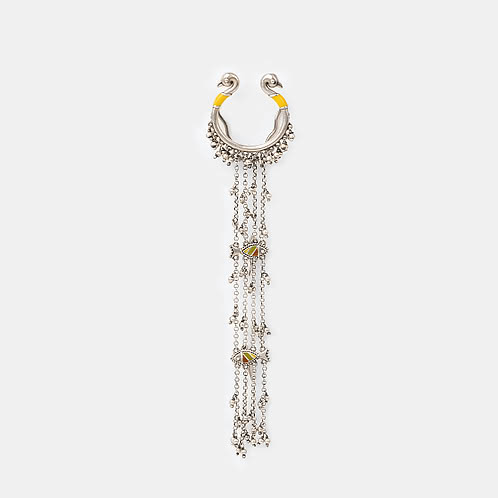 Meen Hair Chain in Oxidised 925 Silver