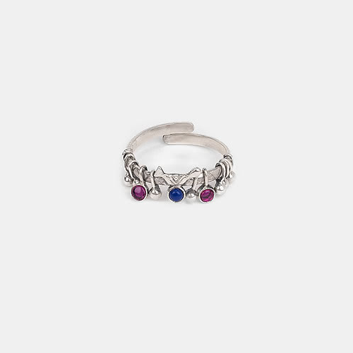 Mor Motif Toe Rings in 925 Silver