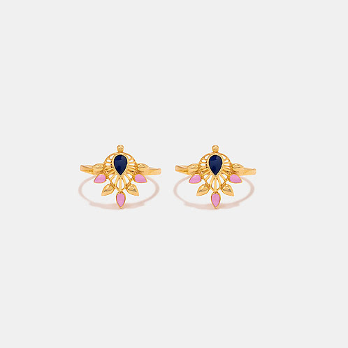 Shaili Toe Rings in Gold Plated 925 Silver