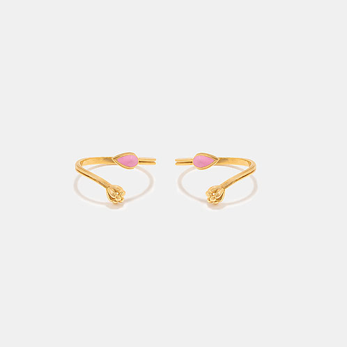 Pushpa Toe Rings in Gold Plated 925 Silver